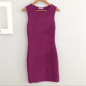 Calvin Klein Magenta Bandage Bodycon Sheath Dress